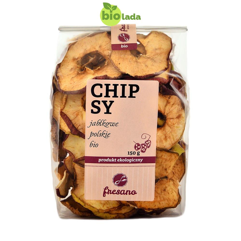Chipsy jabłkowe polskie BIO 150 g Fresano