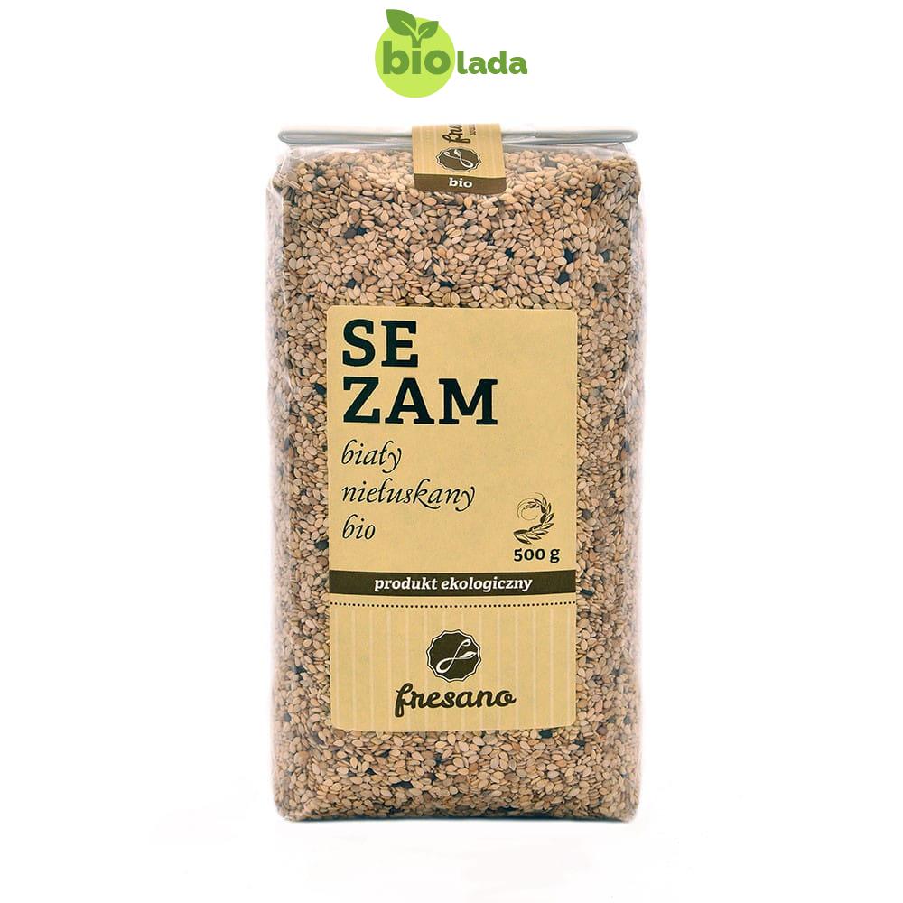 Sezam biały niełuskany BIO 500 g Fresano
