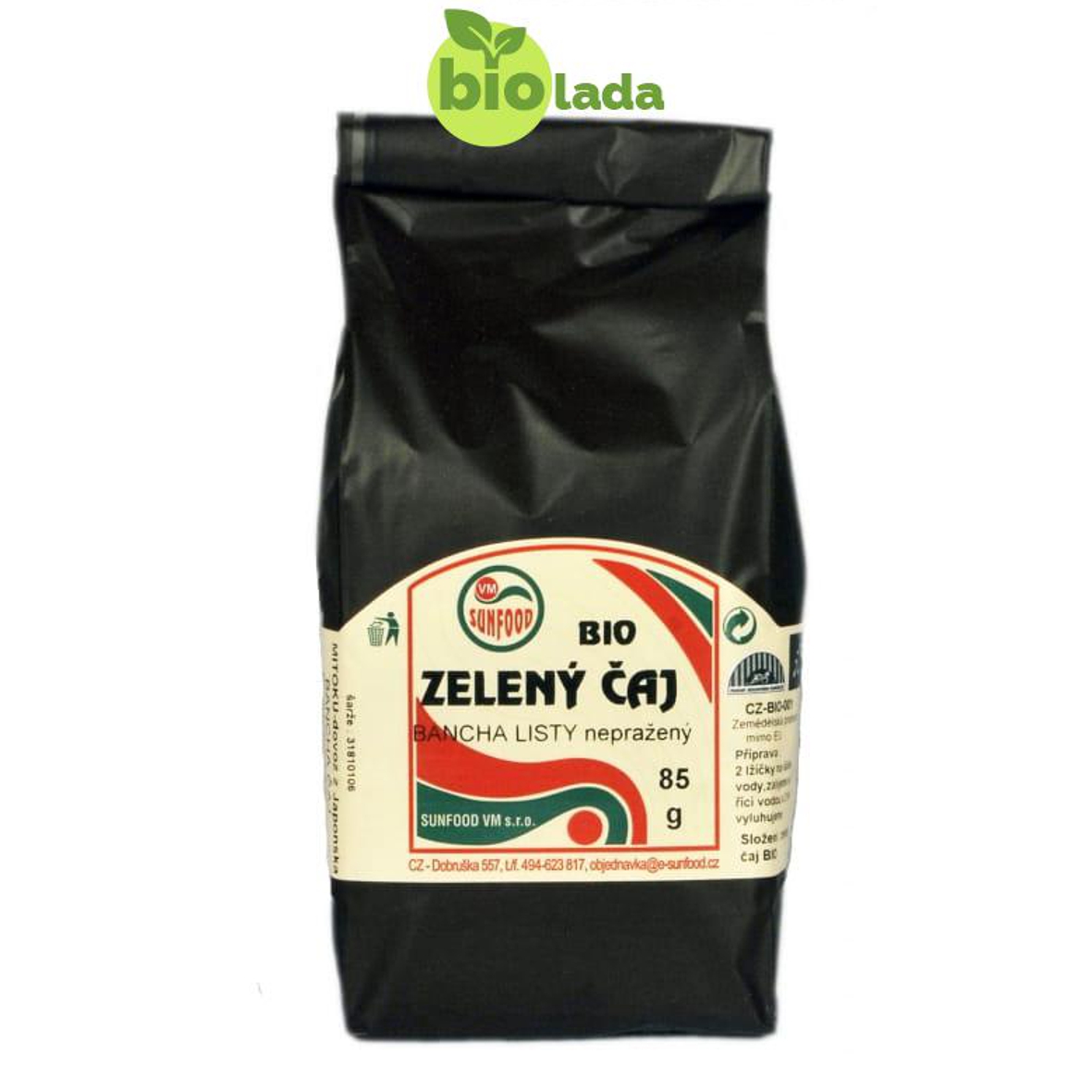 Herbata zielona Bancha - Zielony Czaj - listki BIO Sunfood 85 g