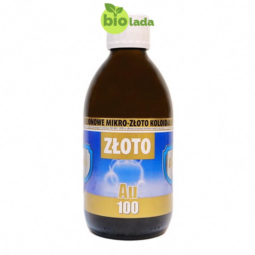Niejonowe mikro-złoto koloidalne (Au 100) - 300 ml Pro Aktiv