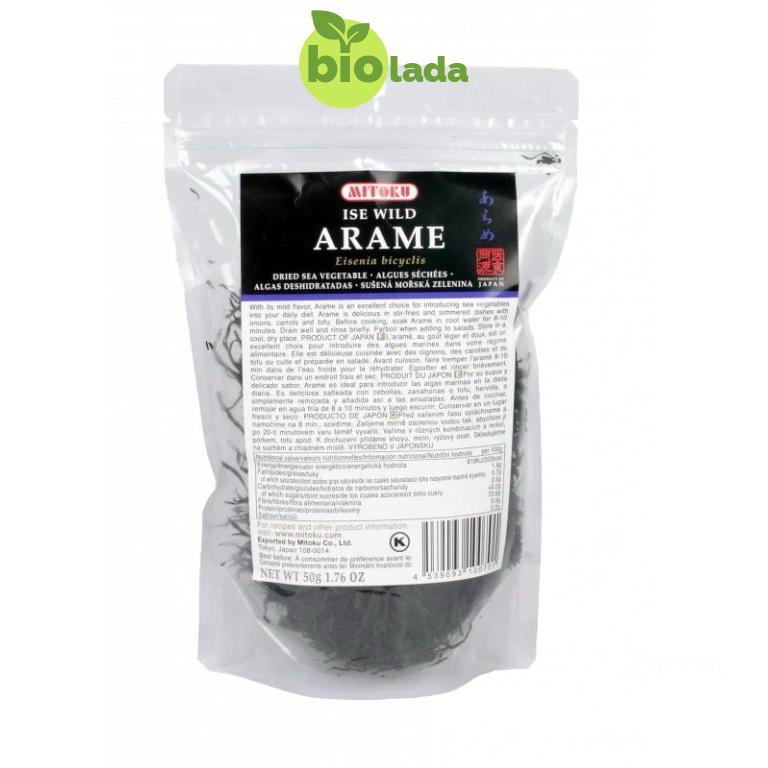 Wodorosty (algi) suszone ARAME 50 g Mitoku