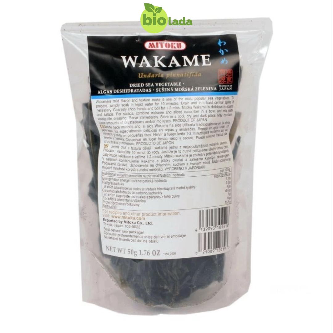 Wodorosty (algi) suszone WAKAME 50 g (Undaria pinnatifida) Mitoku