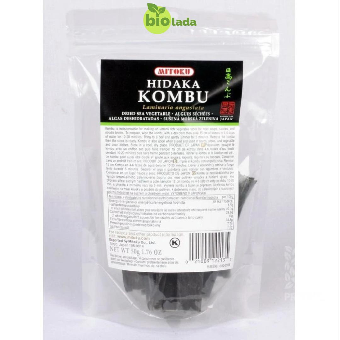 Wodorosty (algi) suszone KOMBU 50 g Mitoku